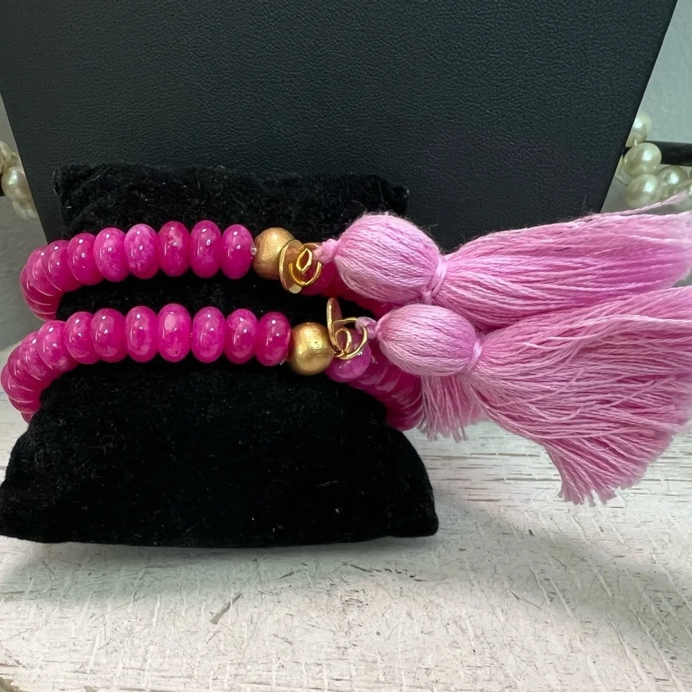 The Tiny Tassel Bracelets Set of 2 D13
